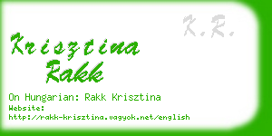 krisztina rakk business card